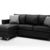 Rinconero convertible simil cuero negro patas cromadas